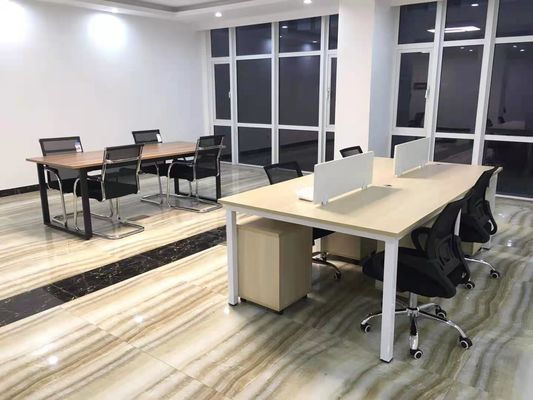 Square Tube 50*50 /40*40 Steel Frame And Wooden Top Office Workstation Strong Structure